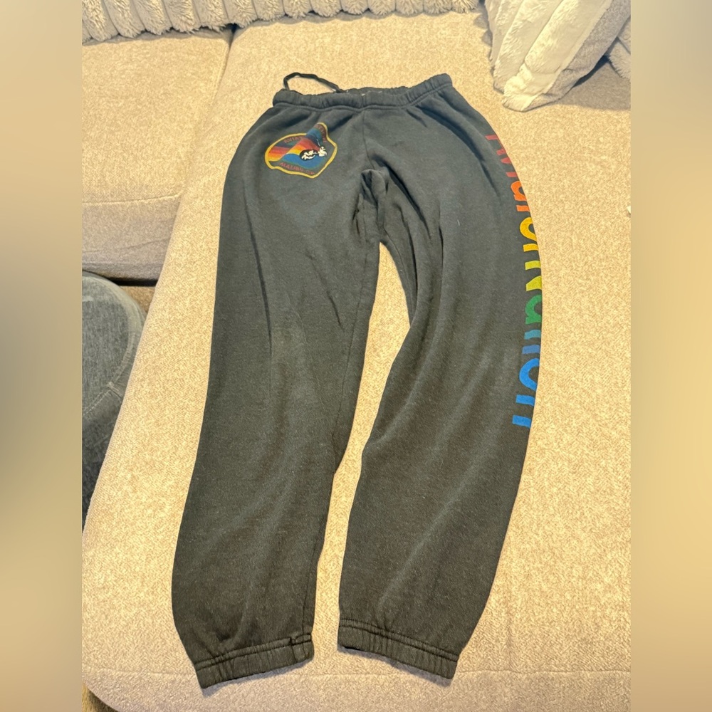 Aviator Nation Black Rainbow Track Pants